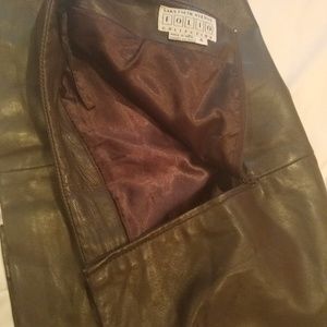 Saks Fifth Avenue Skirts - Brown Leather skirt Saks Fifth Ave- Made in India Saks Fifth Avenue Skirts - Brown Leather skirt Saks Fifth Ave- Made in India